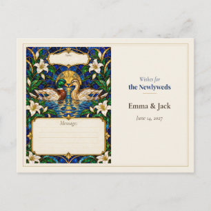 Wunschbuch für die Entenhochzeit Postkarte