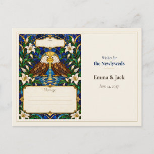 Wunschbuch für die Hochzeit mit Adler-Gästen Postkarte