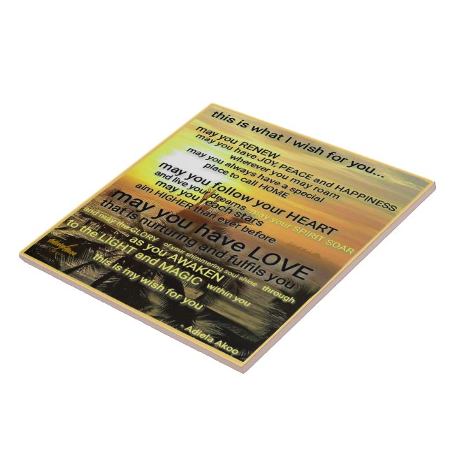 Wunschdekoration Tile von Adiela Akoo Fliese (Seite)