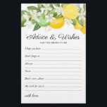 Wünsche & Anregungen Citrus Greenery Brautparty<br><div class="desc">Machen Sie Ihr Brautparty mit dem Thema "Ratschläge & Wünsche" Brautparty Vorlagen zu einem Erlebnis! Mit üppigen Aquarellfarben Sommermonaten, Limetten & grünem Blattwerk und einer Textvorlage, die angepasst werden kann. Um ein Design detaillierter zu bearbeiten, klicken Sie auf diese Vorlage personalisieren und scrollen Sie dann nach unten, um weitere Anpassungen...</div>