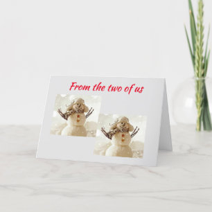 WÜNSCHE AUS DER "ZWEI VON UNS" FERIENKARTE FEIERTAGSKARTE