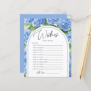 Wünsche Blue Hydrangea Es ist ein Baby-Duschspiel