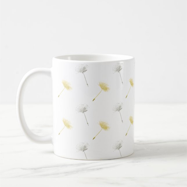 Wünsche Dandelion-Blume Kaffeetasse (Links)