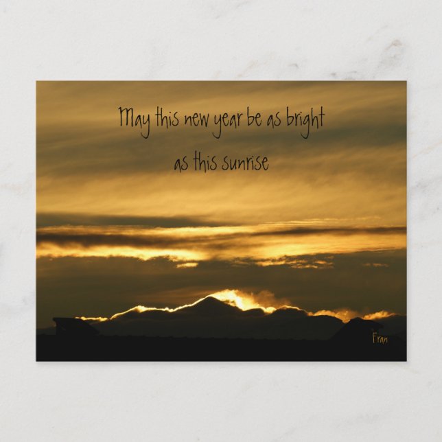 Wünsche des neuen Jahres Feiertagspostkarte (Vorderseite)