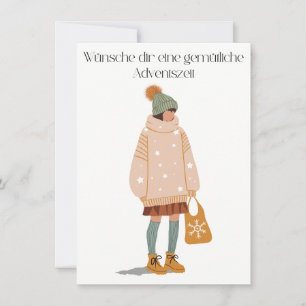 Wünsche dir eine gemütliche Adventszeit Dankeskarte