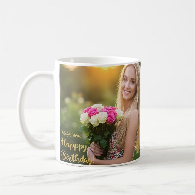 wünsche dir glücklichen Geburtstag Kaffeetasse (Links)