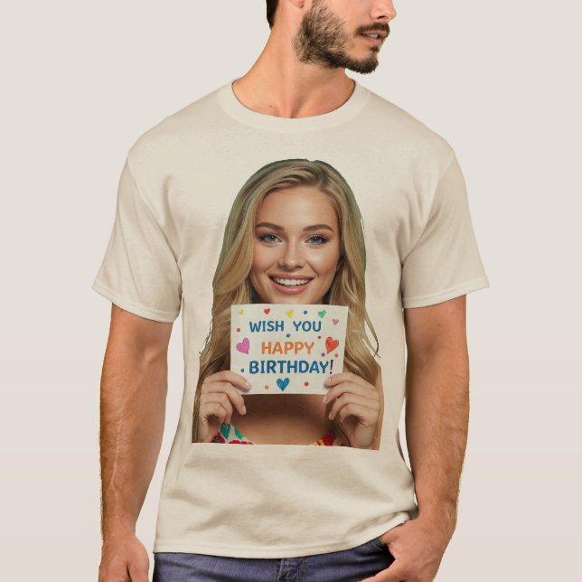 wünsche dir glücklichen Geburtstag T-Shirt (Vorderseite)