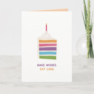 Wünsche essen Cake Card Karte