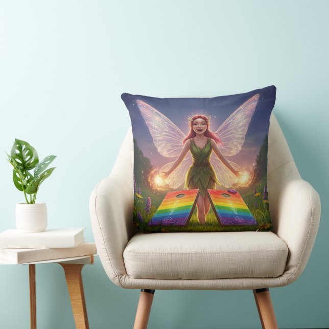 Wünsche Fairy Brautparty Throw Kissen (Stuhl )