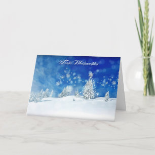 Wünsche frohe Weihnachtsferien im Schnee Feiertagskarte