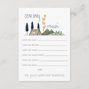 Wünsche für Abenteuer der Baby-Ratekarten-  fängt Begleitkarte