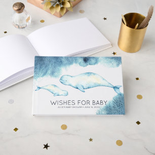 Wünsche für Baby Baby Beluga Baby Shower Gästebuch