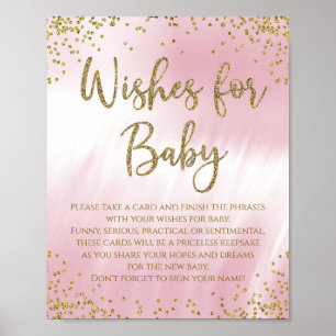 Wünsche für Baby Baby Shower Spiel Poster