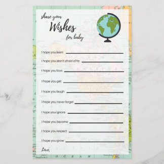 Wünsche für Baby - Babydusche - Multicolor Karte