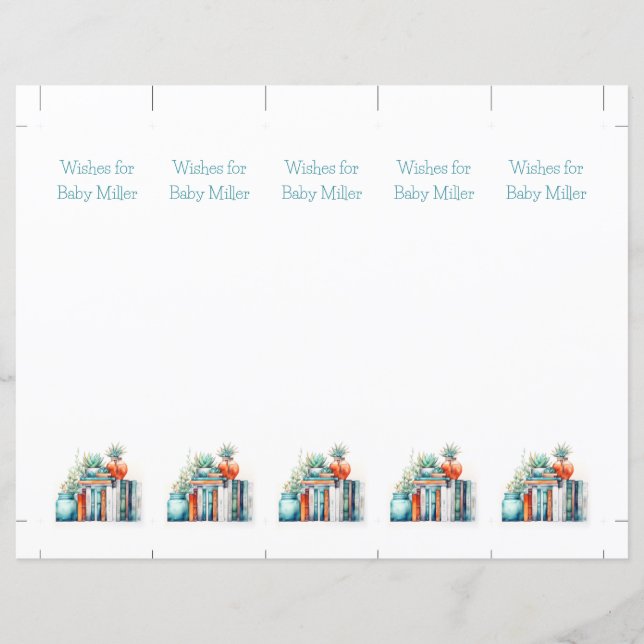 Wünsche für Baby, Babydusche, Pflegeartikel, Lesez (Vorderseite)