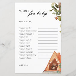 Wünsche für Baby Bear Camper Baby Showspiel