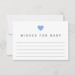 Wünsche für Baby Blue Boy Duschkarte RSVP Karte