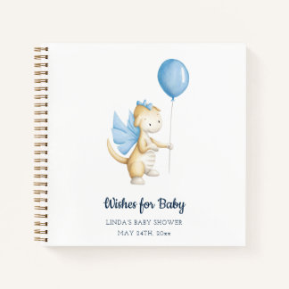 Wünsche für Baby Blue Dragon Baby Shower Gästebuch Notizbuch