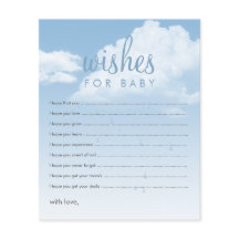 Wünsche für Baby Clouds Babyduschberatungskarten