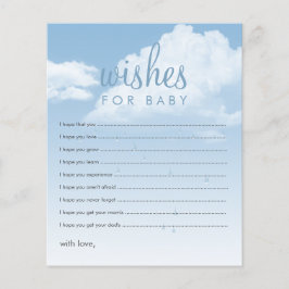 Wünsche für Baby Clouds Babyduschberatungskarten