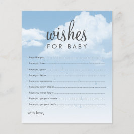 Wünsche für Baby Clouds Babyduschberatungskarten
