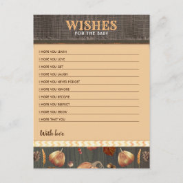 Wünsche für Baby Fall Pumpkin Boys Baby Dusche Postkarte