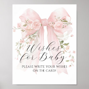 Wünsche für Baby Floral Bow Girl Baby Shooting Gam Poster