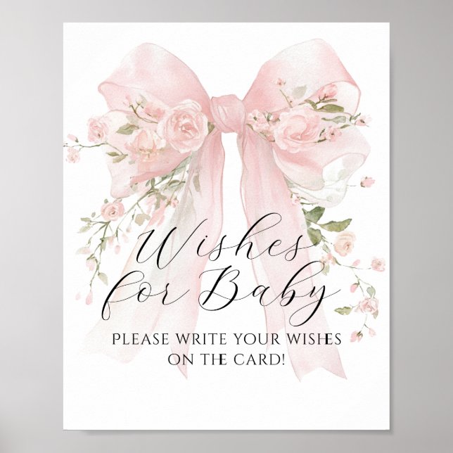 Wünsche für Baby Floral Bow Girl Baby Shooting Gam Poster (Vorne)