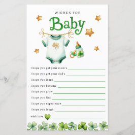 Wünsche für Baby Irish Baby Showgame Card