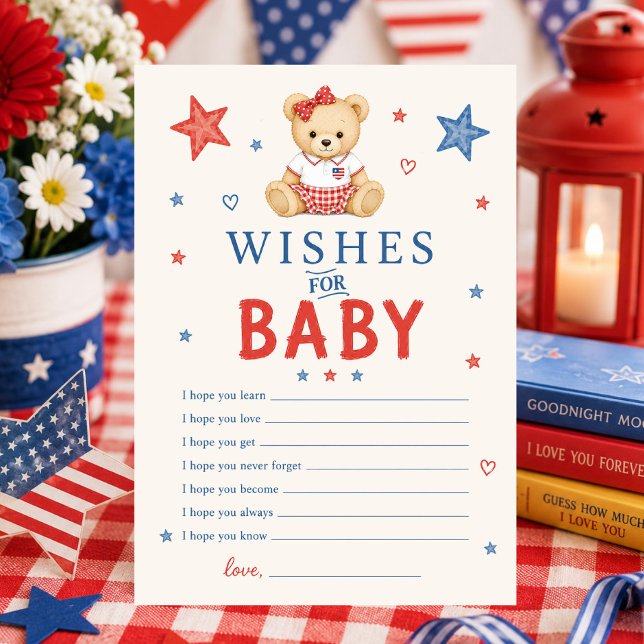 Wünsche für Baby Mädchen Karte (Von Creator hochgeladen)