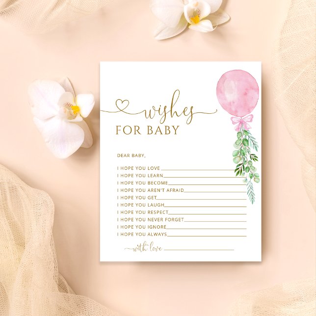 Wünsche für Baby Pink Balloon Baby Showspiel (Von Creator hochgeladen)