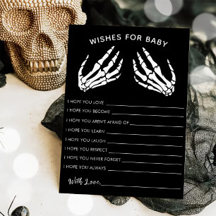 Wünsche für Baby Skeleton Baby Dusche Halloween Einladung
