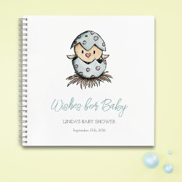 Wünsche für Baby Watercolor Bird Baby Shower Guest Notizbuch
