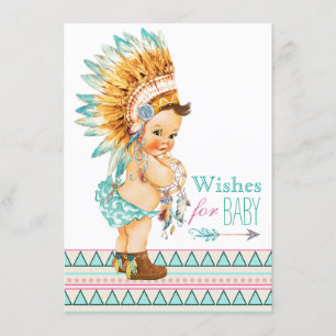 Wünsche für Baby Wild und Free Baby Shower Einladung