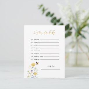 Wünsche für Baby Wildblume Floral Honey Card Dankeskarte