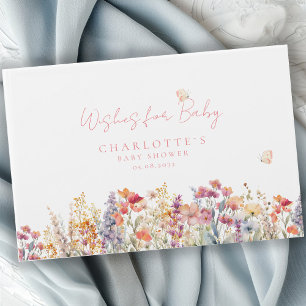 Wünsche für Baby! Wildblume Gästebuch