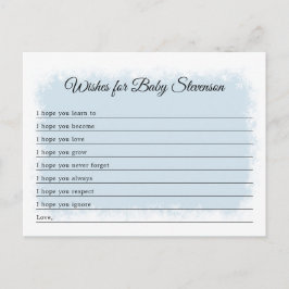 Wünsche für Baby, Winterfrost, veränderliche Farbe Postkarte