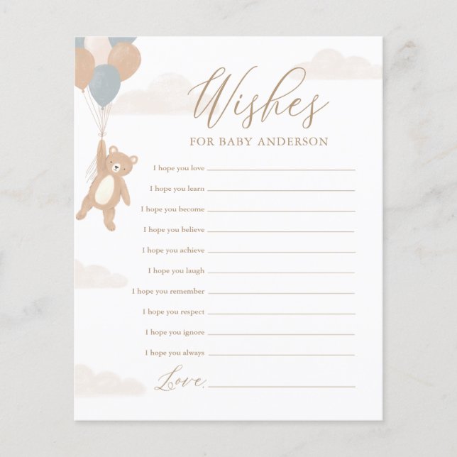 Wünsche für Baby wir können frühzeitig abwarten Ba (Vorderseite)