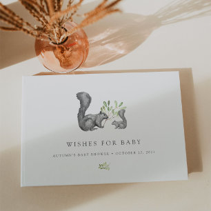 Wünsche für Baby   Woodland Friends Kinderdusche Gästebuch