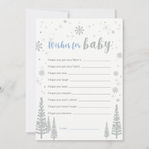 Wünsche für Babykarte, Blaues Jungen-Baby-Party-Sp Einladung