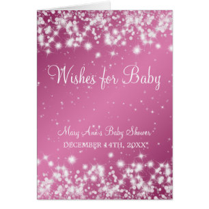 Wünsche für Babyparty-Winter-Schein-Rosa