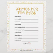 Wünsche für das Baby [goldene Glitzern]