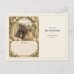 Wünsche für das Cane Corso Hochzeitsgästebuch Postkarte