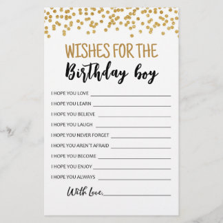 Wünsche für den Geburtstagsjungen Birthday Party