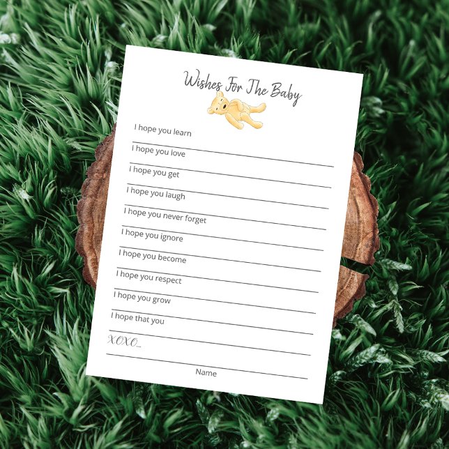 Wünsche für die Baby Teddy Bärenkarte Programm (Von Creator hochgeladen)