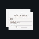 Wünsche für die Braut Hinweiskarte<br><div class="desc">Ratschläge Bride Cards,  Ratgeber Brautparty,  Ratschlag für die bald Frau,  wünscht gut,  dass die Bride sein wird</div>