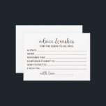 Wünsche für die Braut Hinweiskarte<br><div class="desc">Ratschläge Bride Cards,  Ratgeber Brautparty,  Ratschlag für die bald Frau,  wünscht gut,  dass die Bride sein wird</div>