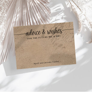 Wünsche für die Zukunft Mr. & Mrs. Kraft Advice Ca Begleitkarte