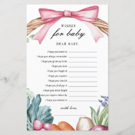 Wünsche für ein Baby-Baby-Dusche-Spiel mit lokalem