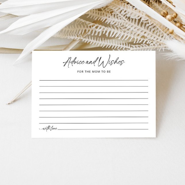 Wünsche für eine Minimalistische Babyduschkarte Begleitkarte (Von Creator hochgeladen)